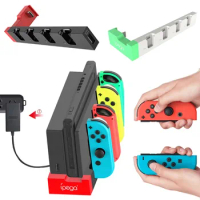 PG-9186 Controller Charger Charging Dock Stand Station Holder for Nintendo Switch Joy-Con Game Console with Indicator