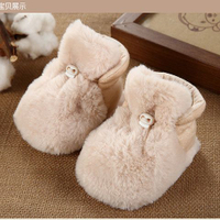 新生兒嬰兒鞋子冬天初生滿月保暖鞋秋冬季護腳套加厚純棉加絨軟底