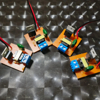 kit jt mini inverter merubah tengangan 4v ke 220v bisa menyalakan lampu led 5watt