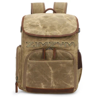 Casual Shoulder Camera Bag Waterproof And Wear Resistant Vintage Canvas Camera Organizer Backpack SLR Camera Bag