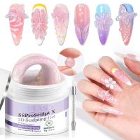 SAVILAND Sculpting Gel for Nail Art: 60 g Super Strong Molding 3D for Nail Art Clear Solid Sculpting