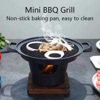 Alat Panggangan Arang Tungku BBQ Barbeque Meja Bulat Alat Panggang BBQ Japanese Grill Stove tungku a