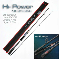CẦN CÂU LURE HI POWER BẢN NÂNG CẤP PHÔI CACBON XOĂN TOÀN THÂN NGỌN 2.2MM TẢI CÁ KHỎE