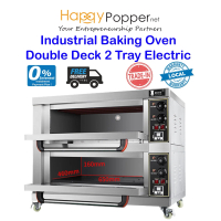 HAPPYPOPPER Commercial Industrial Baking Bakery Oven Double 2 Layer 2 Tray Electric Oven Maker Heavy