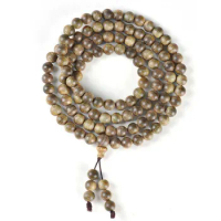 Tibetan Buddhism 108 kalimantan Agalwood Wooden prayer Beads Mala Necklace
