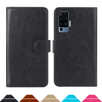 Luxury Wallet Case For Vivo X51 5G PU Leather Retro Flip Cover Magnetic Fashion Cases Strap