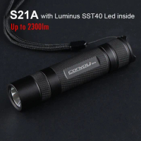 Convoy S21A SST40 Led Flashlight Portable Torch S2+ Plus 21700 Version Tactical Flash Light 2300lm Linterna Camping Hunting Lamp