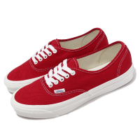 【VANS】休閒鞋 OG Authentic LX Vault 男鞋 女鞋 亮紅 白 經典款 帆布 情侶鞋(VN0A4BV905D)