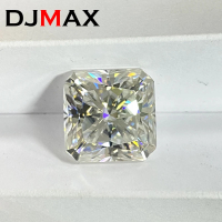 DJMAX 0.5-6ct Rare Radiant Cut Moissanite Loose Stone Real D Color VVS1 Certified Square Radiant Sha