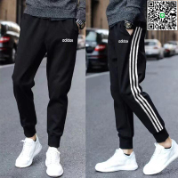 【千羽家居】愛迪達運動長褲 情侶休閒長褲 adidas三條槓運動褲 百搭時尚長褲 情侶褲子 男女可穿束腳褲 小腳運動褲 縮