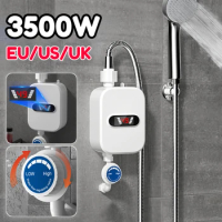 Instant Water Heater Shower 220V Bathroom Faucet EU Plug Hot Water Heater Carbon Bath Purifier For Country House Cottage Hotel