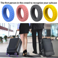 8PCS Luggage Wheels Protector Silicone Wheels Caster Shoes Cover Travel Luggage Suitcase Reduce Noise Wheels Cover Accessories