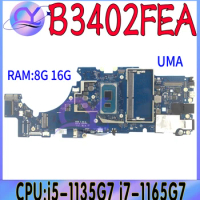 B3402FEA Mainboard For ASUS ExpertBook B3 Flip B3402 B3402F B3402FE Laptop Motherboard With i5-1135G7 i7-1165G7 8GB/16GB-RAM UMA