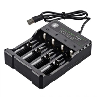 USB Intelligent Universal Rechargeable Flashlight Battery Charger 18650 4 Slots Fast Charge for 3.7V Li-ion TR IMR Smart Power