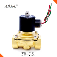 2W320-32 Brass 1-1/4 inch 32mm electric solenoid water valve 110/220V AC G thread