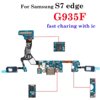 Fast Charging Port Flex For Samsung Galaxy S7 Edge G935F USB Doct Connector Charger Board Flex With ic Repair Parts