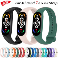 Silicone Strap For Xiaomi Mi Band 7 6 5 4 3 Bracelet Strap Sports Wristband Miband 7 6 5 Belt strap For mi band 3 4 5 6 7 Correa