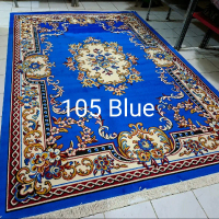 Karpet Permadani Besar Jumbo Almaya Shafira Blue Biru 210x310 cm