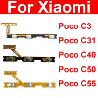 Power ON OFF Switch Side Key Volume Button Ribbon Flex Cable For Xiaomi Poco C3 Poco C31 Poco C40 Poco C50 Poco C55 Poco C51