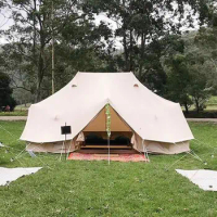 cotton canvas emperor bell tent 3door glamping tent