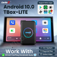 CarlinKit Lite Tv Box Android 10 Wireless Carplay ＆ Android auto Adapter Support Online Netfix Youtube IPTV Spotify Wifi BLE