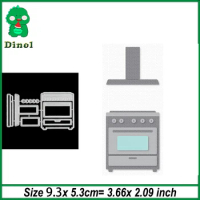 Dinol Mini Kitchen Appliances Decoration Die Metal Cutting Dies DIY Scrapbook Paper Cards Embossing Craft Die Cut Handmade Craft