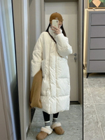 冬新款韓版羽絨棉服女中長款立領時尚簡約面包服棉衣外套