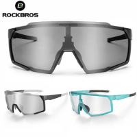 ROCKBROS Polarized Cycling Glasses Photochromic Cycling Glasses Men's Sunglasses Outdoors Sports Riding Goggles Bicycle Eyewear