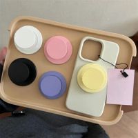 Korean 3D Solid Color Holder For Magsafe Magnetic Phone Griptok Grip Tok Stand For iPhone Wireless Charging Case Finger Holder