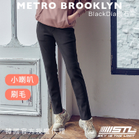 STL yoga 韓國 修身直筒小喇叭褲(刷絨毛)保暖+5cm 運動機能MetroBrooklyn 鑽石黑BlackDia