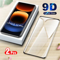 9D Curved Glass For vivo iQOO 12 Pro 5G Tempered Glass 2Pcs Screen Protector iQOO12Pro iQOO12 Pro Pro12 12Pro V2329A 2023 6.78in