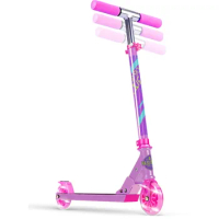 2024 New Carve Rise Kick Scooter-Light-up 100 Mm Wheels- for Kids 3+ Unisex- Pink/Purple