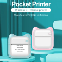 Portable Pocket-size Printer Wireless BT Thermal Printer Simple Operation Support Photo Notes Errors Text Memo Printing