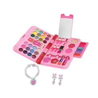 Pretend Makeup Set Dresser Toy Makeup Vanity Toy Makeup Accessories Playset Cosmetics Makeup Toy Set for Children Toddlers Girls