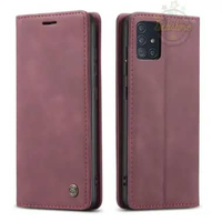 Casing untuk Hp Samsung A71 Super Wallet Pro Case PE Leather Full 360 Degree TPU Waterproof Red