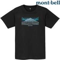 Mont-Bell Wickron 中性款 排汗衣/圓領短袖 1114726 GEOGRAPHY 地理 BK 黑