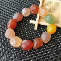 Alashan Gobi Sugar Heart Colorful Rough Stone Agate Bracelet Jade Jadeware Live Broadcast Spot