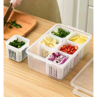 Kotak Kontainer Makanan Kulkas 6 Grid - Runkilsshome