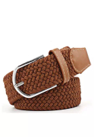 Hamlin Ruth Belt Tali Ikat Pinggang Wanita Bahan Canvas Casual Knitted Buckle ORIGINAL - Brown