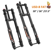 DNM Fat Bicycle Fork Aluminum Alloy Oil Spring Suspension MTB Mountain Bike Front Fork 20"/26"/27.5"
