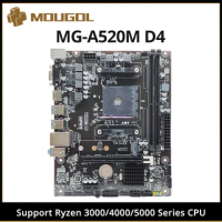 MOUGOL AMD A520M Gaming motherboard Support AMD Ryzen CPU(3600/4650G/5600/5600G) M.2 NVME USB3.1 Dual Channel DDR4 Memory