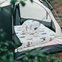 BUHO 露營專用極柔暖法蘭絨充氣床墊床包M-150x200cm不含枕套(庫瑪歐巴)