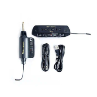 FS-1 SKYSONIC UHF Guitar Wireless Pickup with Transmitter Receiver Max.30M Range Mic Dual Pickup System Soundhole Pickup