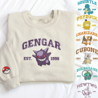 Baju Sweat Bersulam Watak Pokemonn, Baju Anime Bersulam, Baju Bersulam, Tee Anime, Baju Anime, ESH30