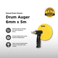 Krisbow Drain Cleaner 6mmx5m Drum Auger