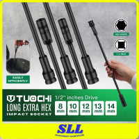 TUOCHI 420MM Extra Long Hex Impact Socket 1/2\ Drive ( 8 - 14MM ) Chrome Vanadium Steel Impact Socke