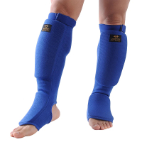Blue Cotton ing Shin Guards MMA Instep Ankle Protector Foot Protection TKD Kicking Pad Muaythai Training Leg Support