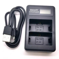 LP-E6 LPE6 LCD Dual charging charger For Canon EOS 5DS R 5D Mark II 5D Mark III 6D 7D 80D EOS 5DS 5D2 5D3 Camera USB charger