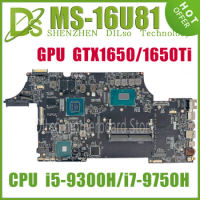 KEFU MS-16U81 Laptop Motherboard For MSI GP65 LEOPARD 10SCSR MS-16U8 Mainboard W/i7-9750H i5-9300H GTX1650/1650Ti 100% Working