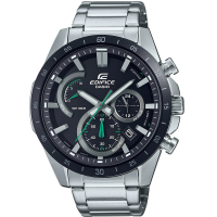 【CASIO 卡西歐】EDIFICE 粗曠動感三眼計時碼錶手錶 畢業禮物(EFR-573DB-1A)
